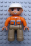Werkpoppetje-bouwvakker-constructiemedewerker-met-beige-broek-oranje-blouse-en-witte-helm