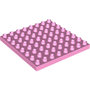 8 x 8 roze noppen plaat 