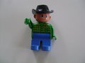 Cowboy met zwarte cowboyhoed