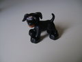 Zwarte hond met bruine vlekken (nieuw model)