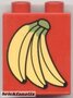 Rood 2-nops steentje " tros bananen"