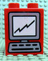 Rood 2-nops steentje met afbeelding "computer"