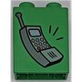 Groen 2-nops steentje "telefoon"