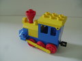 Duwlocomotief met blauw frontje