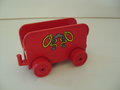 Rode aanhangwagen voor paarden / het circus