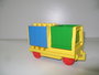 Wagon met groene kiepcontainer met blauwe container_7