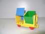 Wagon met groene kiepcontainer met blauwe container_7